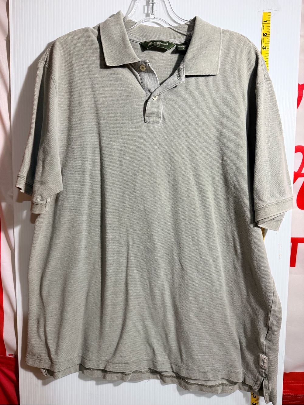 Eddie Bauer Men's Polo Shirt in Light Gray